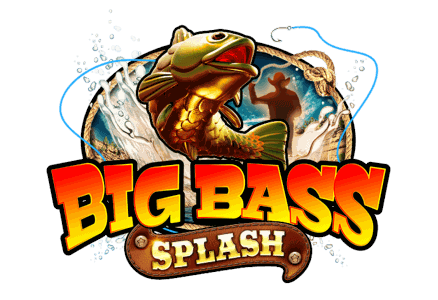 Big Bass Splash logo, spray-painted flyer style, fisherman mascot and bass fish